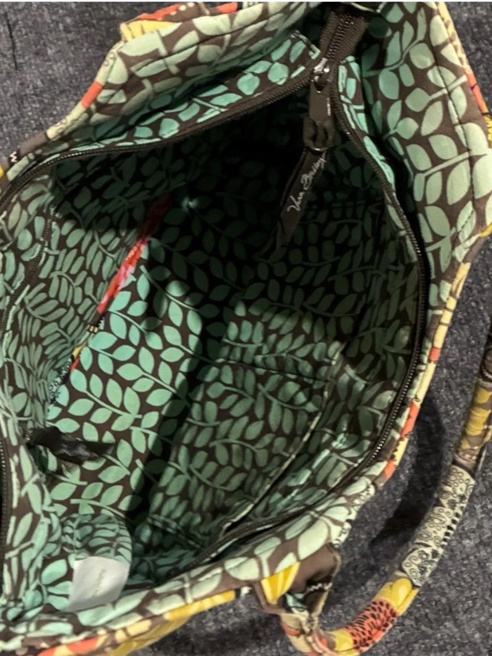 #68 - Vera Bradley FLOWER SHOWER Floral Quilted Tote Bag - Picture 4 of 6
